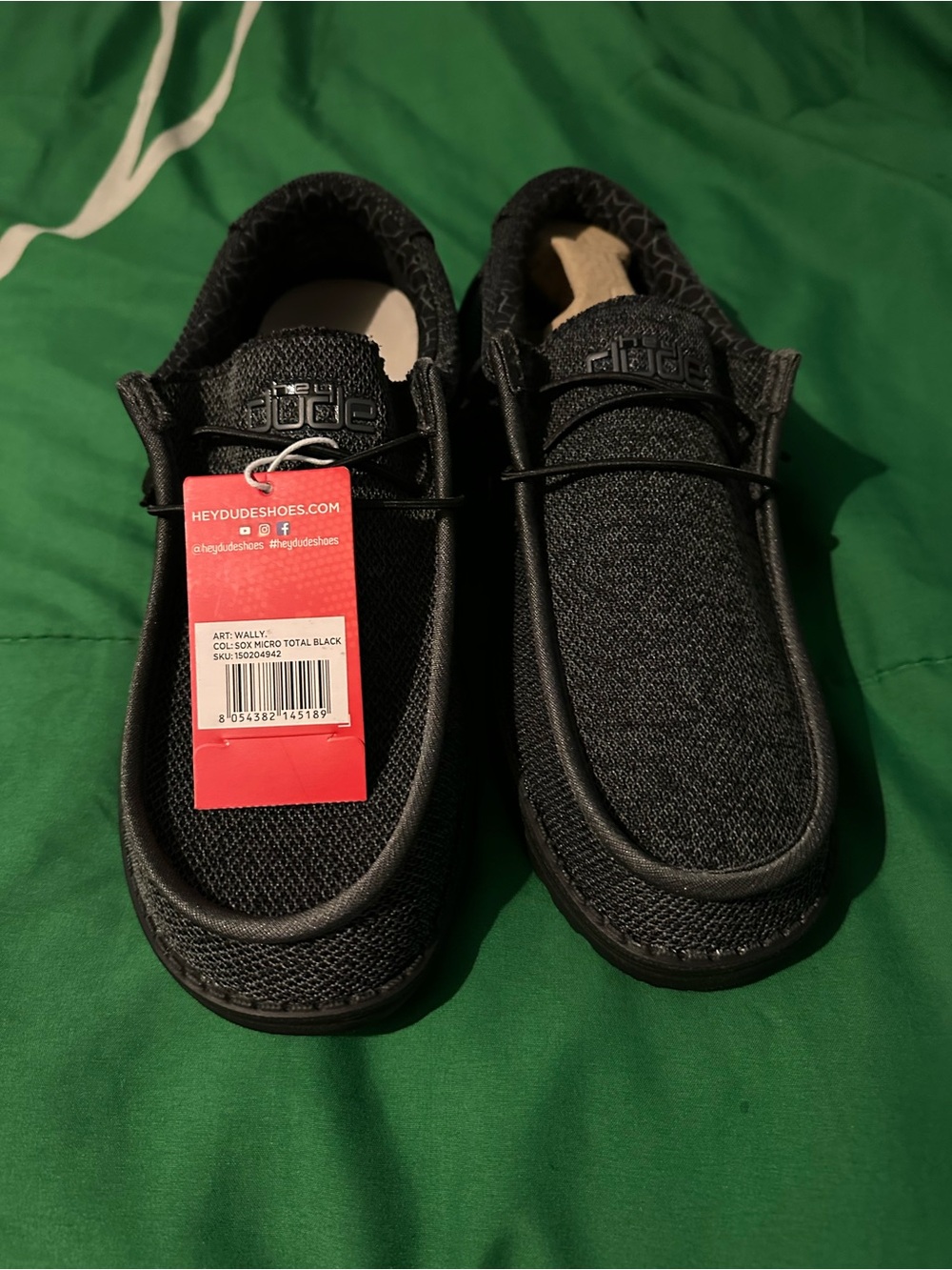 Hey Dude Black Wally Men’s Slip-On Loafers